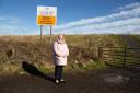 Councillor Audrey Doig at the Linwood Moss site earmarked for a solar farm