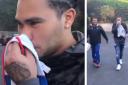 ‘That’s what tissues are for’: Watch Rangers flop Carlos Peña wipe his nose on Gers shorts as fans rage online