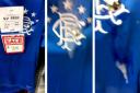Disgusting moment Celtic fan SPITS on Rangers top in sports shop
