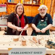 Kirsten Oswald MP at the Men’s Shed event at Westminster