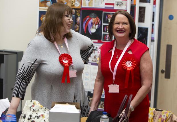 Barrhead News: Labour candidate Carolann Davidson (right) 