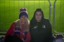 Andree Young (left) and Caroleann Dickov took part in the Ibrox Sleepout