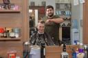 Barrhead man Nicky Grant was among the customers who were only too happy to hand over cash for the worthy cause after being given a trim by barber Leo