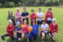 Some of the young footballers who attended