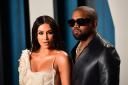 Kim Kardashian and Kanye West at the 92nd Academy Awards