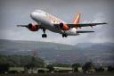 EasyJet plane flying out of Glasgow Airport