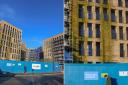 Pictures reveal 'green film' growing on Victoria Infirmary development in Glasgow