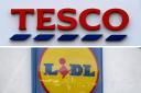 Tesco and Lidl are engaged in a court battle over the use of a yellow circle