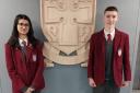 St Ninian's High pupils Areej Shaukat and Caiden Garioch