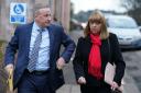 Linda and Stuart Allan, the parents of Katie Allan, at Falkirk Sheriff Court during the second day of the Fatal Accident Inquiry