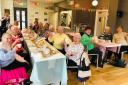 Raise your cup of tea: local residents enjoyed their lunch and a chat