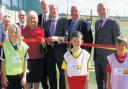 Justice Secretary Kenny MacAskill was in thetown to officially open the new 3G Astro grassfacility in Cowan Park