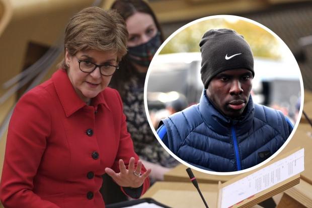 First Minister Nicola Sturgeon condemned the actions of West Ham and France international footballer Kurt Zouma
