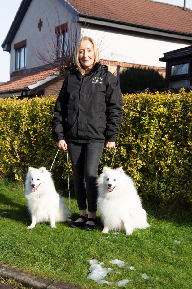 Barrhead News: Alison Gibson with her cute pooches Akira and Nova