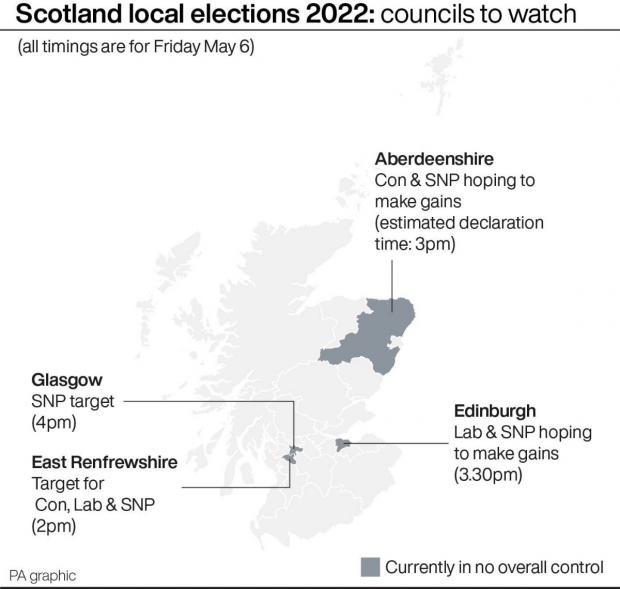 Barrhead News: Scotland local elections 2022: councils to watch (PA Graphics)