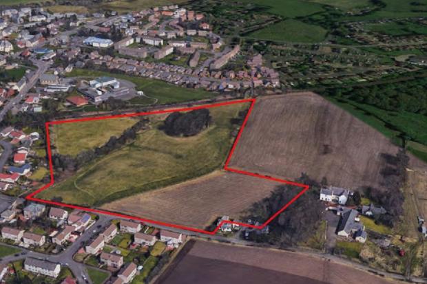 The zone outlined in red is the site for the new homes in Neilston