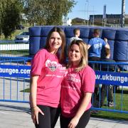 Molly Miller and Olivia Houston bravely tackled a bungee jump