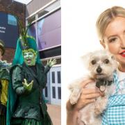 Garry King and Stephen McLaughlin, left, are playing the Wizard of Oz and the Wicked Witch, while Alex Rea, right, is Dorothy