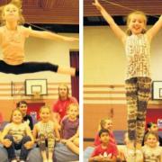 Youngsters show off their trampolining skills at Barrhead Sports Centre
