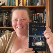 Claire Casey with her new book Raven's Fall