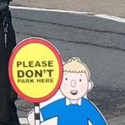 Parking Pete joins cops on tour around schools to encourage 'considerate parking'