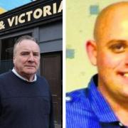 Alan Crossan, left, and Colin Gibson, who died in the tragedy, right