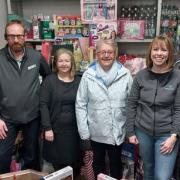 The Co-op team with Nicola's mum (pictured second from right)