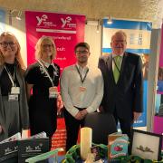 Jackson Carlaw pictured with a number of the young people who represented Young Enterprise Scotland at Holyrood.