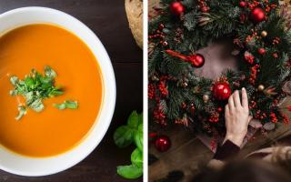 Festive event offers free soup and wreath-making